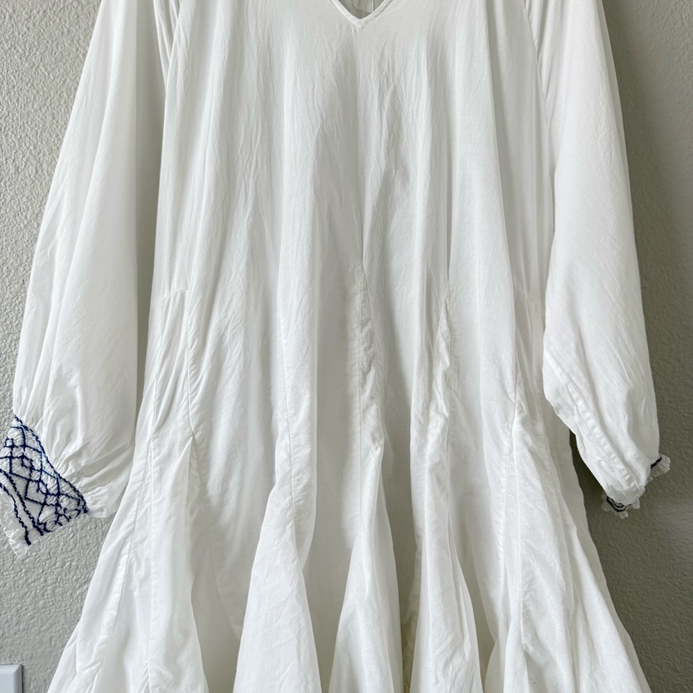 Rhode Women’s Boho Fairy Cottage‎ Core Cotton puff embroidered Sleeve Large - Picture 5 of 16